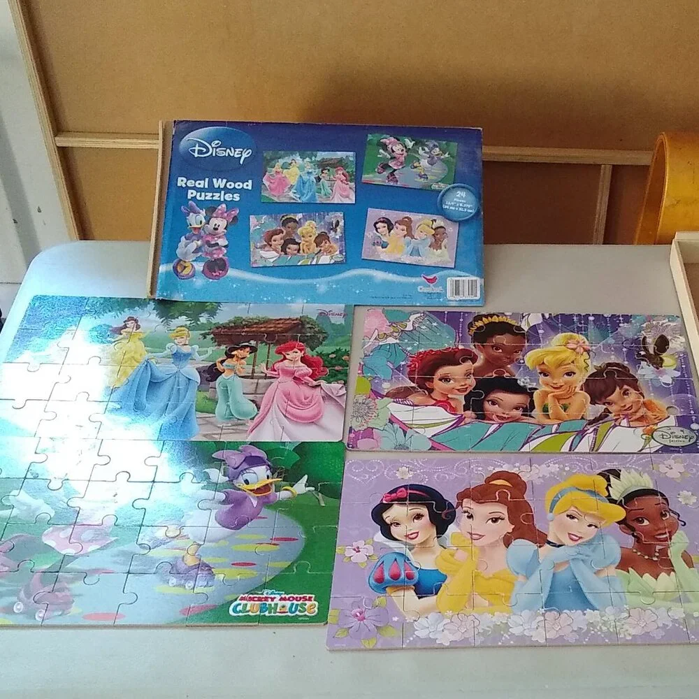 Disney Frozen + Mickey Mouse + Princess puzzles